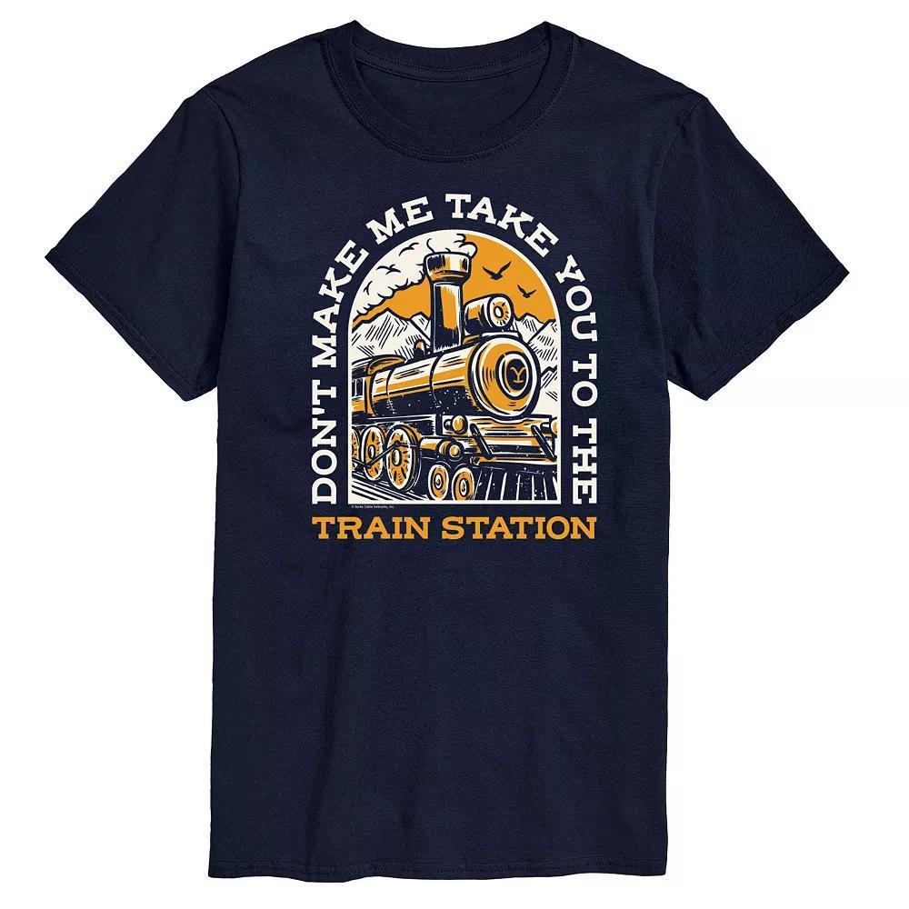 Big & Tall Yellowstone Train Station Graphic Tee, Men's,  Product Image