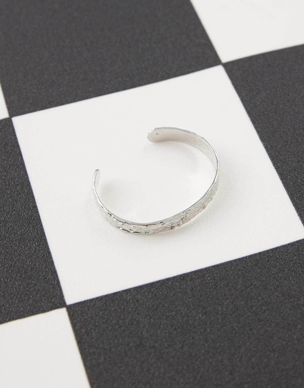 Faded Future hammered cuff in silver Product Image