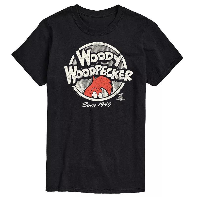 Men's Woody Woodpecker Vintage Logo Graphic Tee, Size: XXL, Black Product Image