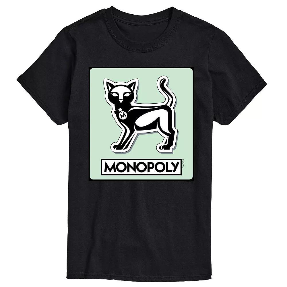 Men's Monopoly Cat Game Token Graphic Tee, Size: Medium, Grey Product Image