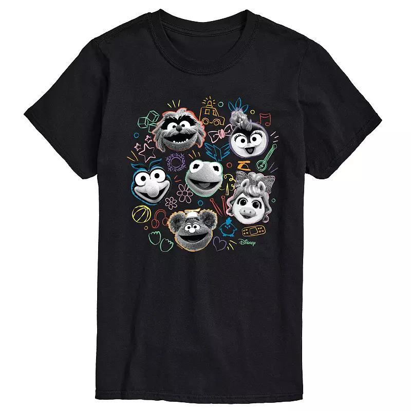 Disney's Muppet Babies Men's Faces Graphic Tee, Size: XL, Black Product Image