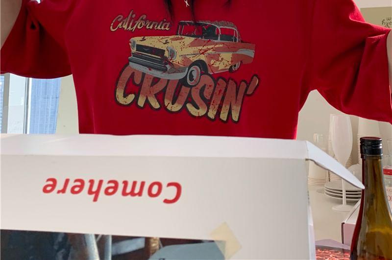 Short-Sleeve Crewneck Car Print T-Shirt Product Image