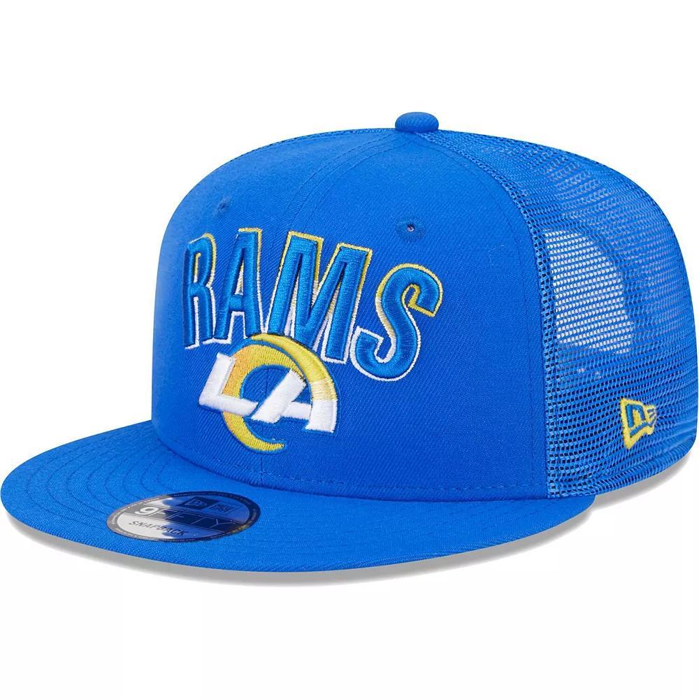 Men's New Era Royal Los Angeles Rams  Grade Trucker 9FIFTY Snapback Hat, Blue Product Image