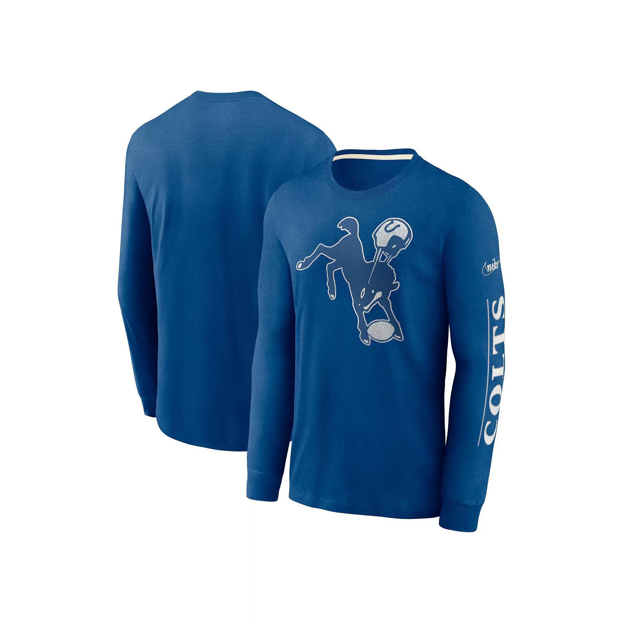 Men's Nike Royal Indianapolis Colts Fashion Long Sleeve T-Shirt, Size: Small, Blue Product Image