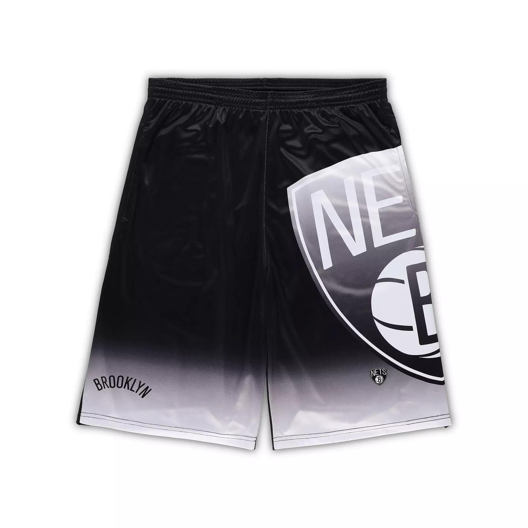 Men's Fanatics Branded Black Brooklyn Nets Big & Tall Graphic Shorts, Size: 3XB Product Image