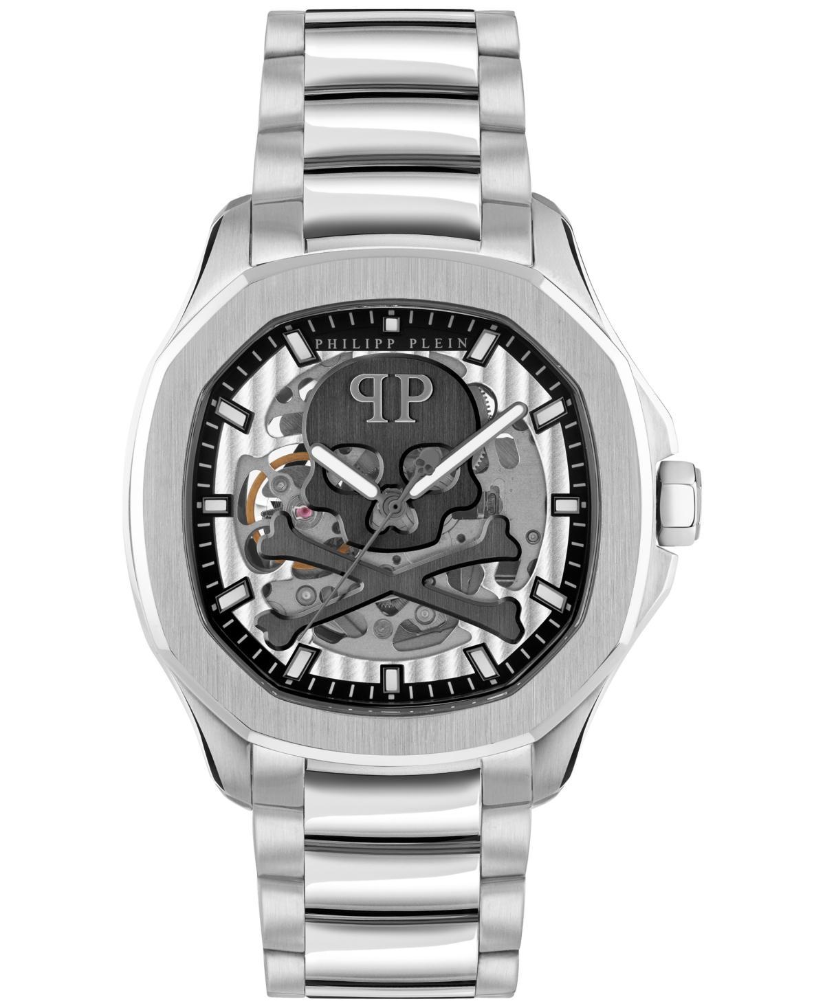 Philipp Plein Mens Skeleton Spectre Automatic Stainless Steel Bracelet Watch Product Image