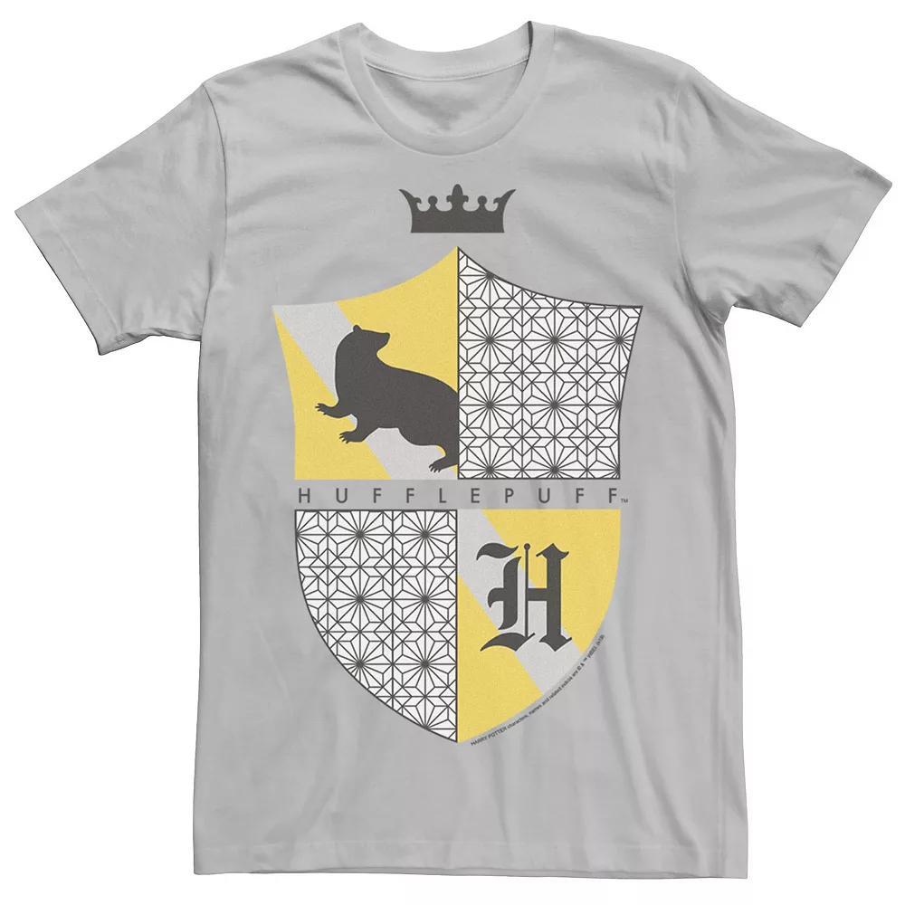 Men's Deathly Hallows 2 Hufflepuff Shield Tee, Size: XXL, Silver Product Image