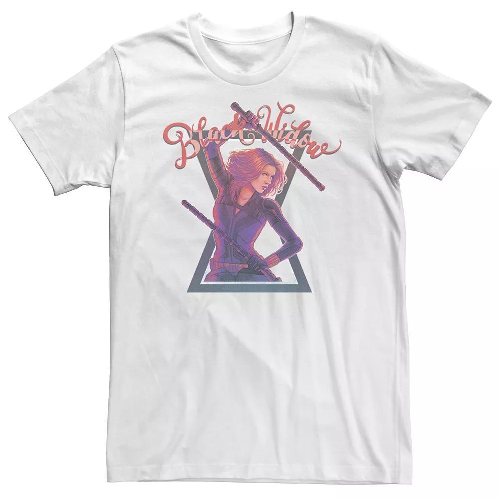 Big & Tall Marvel Black Widow Purple Hue Portrait Tee, Men's,  Product Image