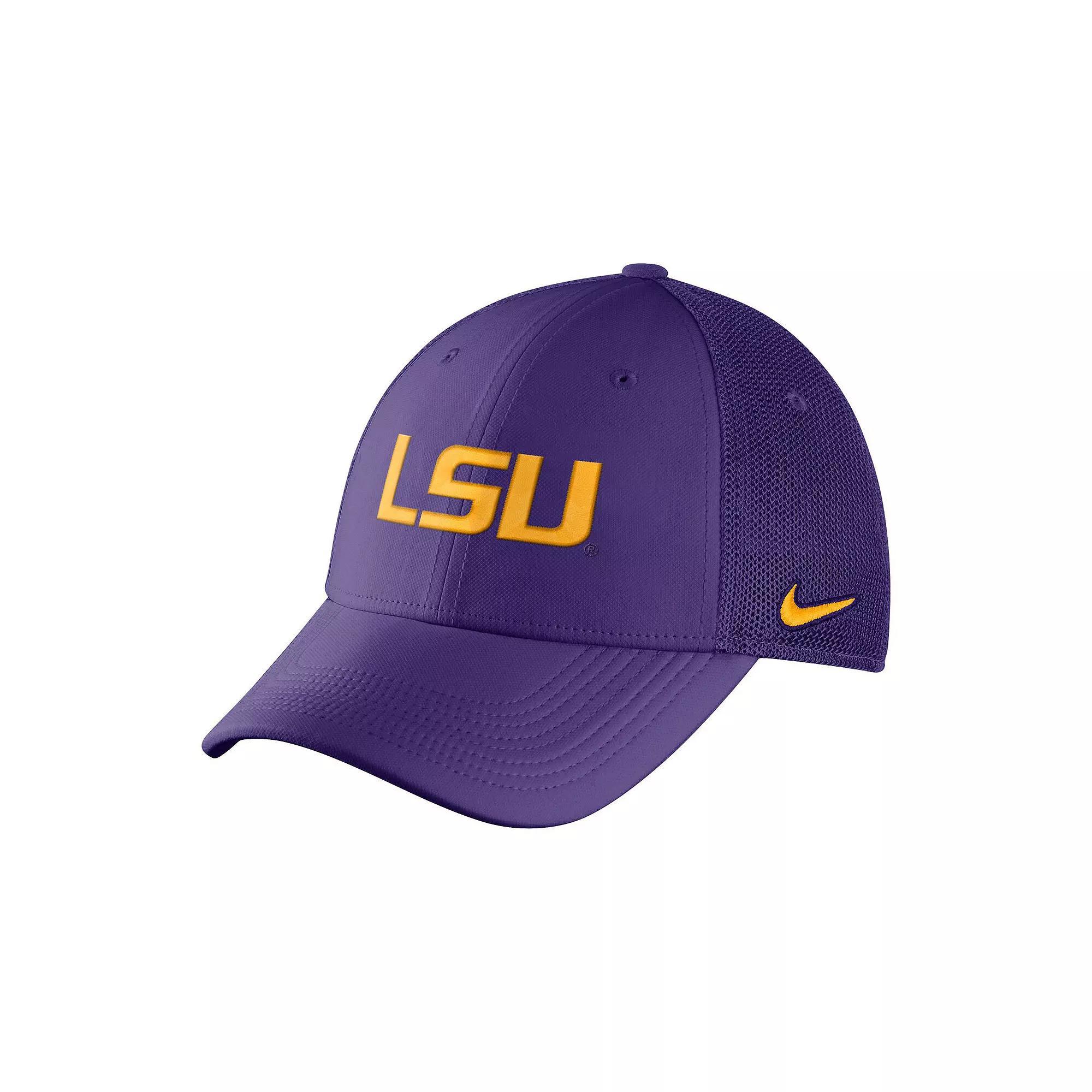 Men's Nike Purple LSU Tigers Legacy91 Meshback Swoosh Performance Flex Hat,  Product Image