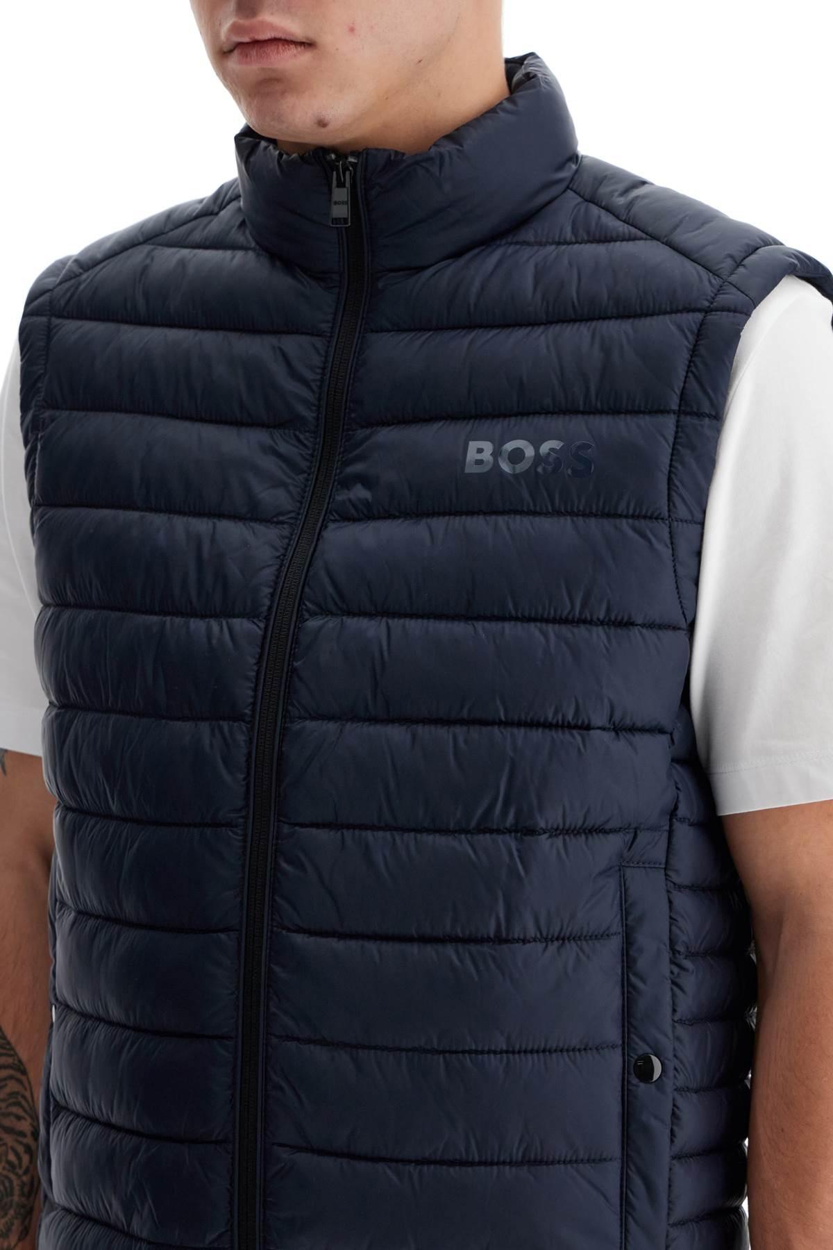 HUGO BOSS Boss Men's Foldable Padded Vest In Blue Product Image