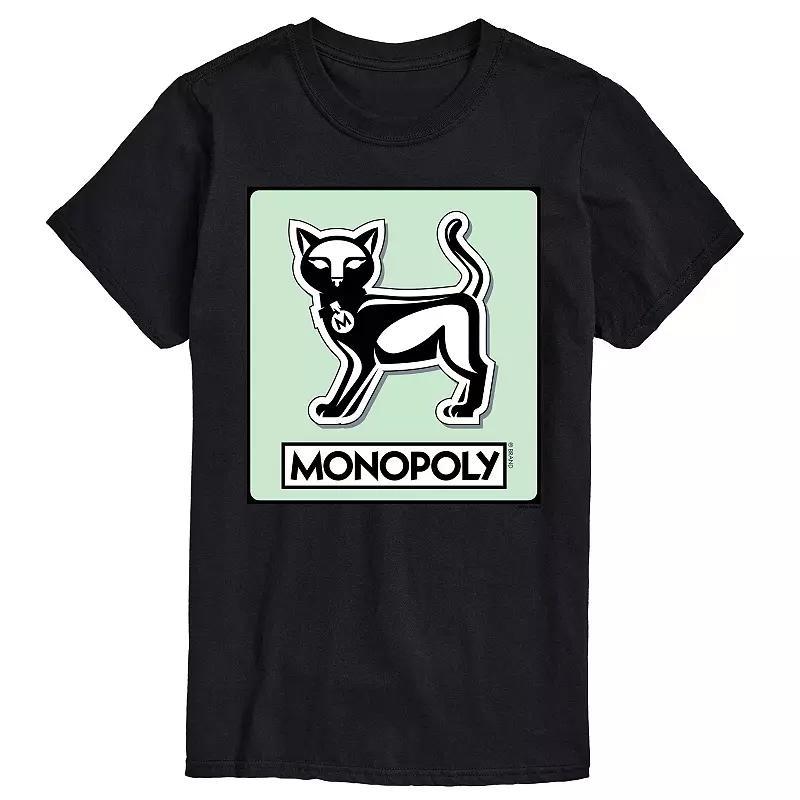 Men's Monopoly Cat Game Token Graphic Tee, Size: Medium, Grey Product Image