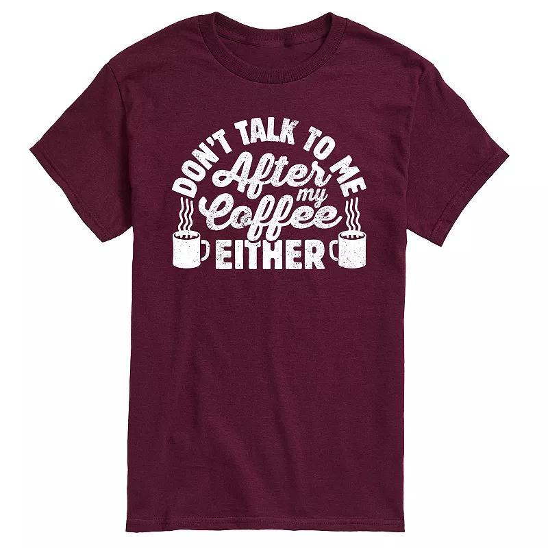 Mens Dont Talk To Me Coffee Tee Product Image