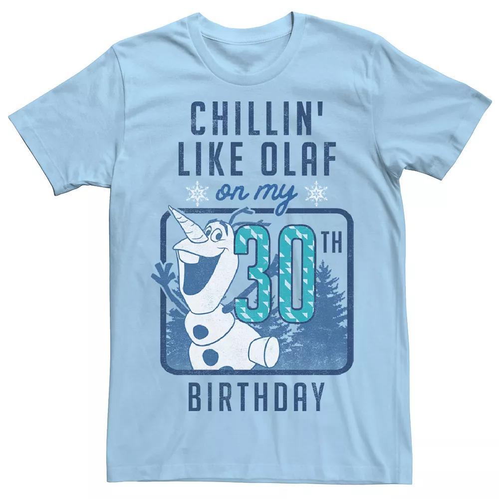 Disney's Frozen Olaf Men's Chillin' Like On My 30th Birthday Tee, Size: XXL, Light Blue Product Image