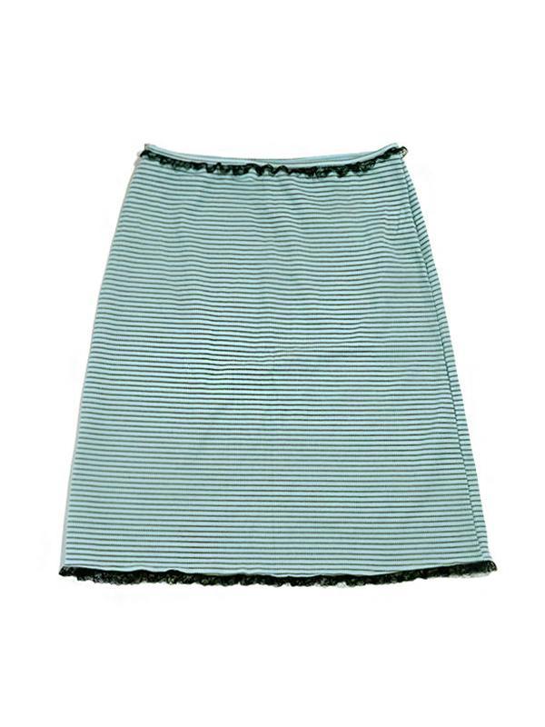 Contrast Striped Mini Skirt Product Image