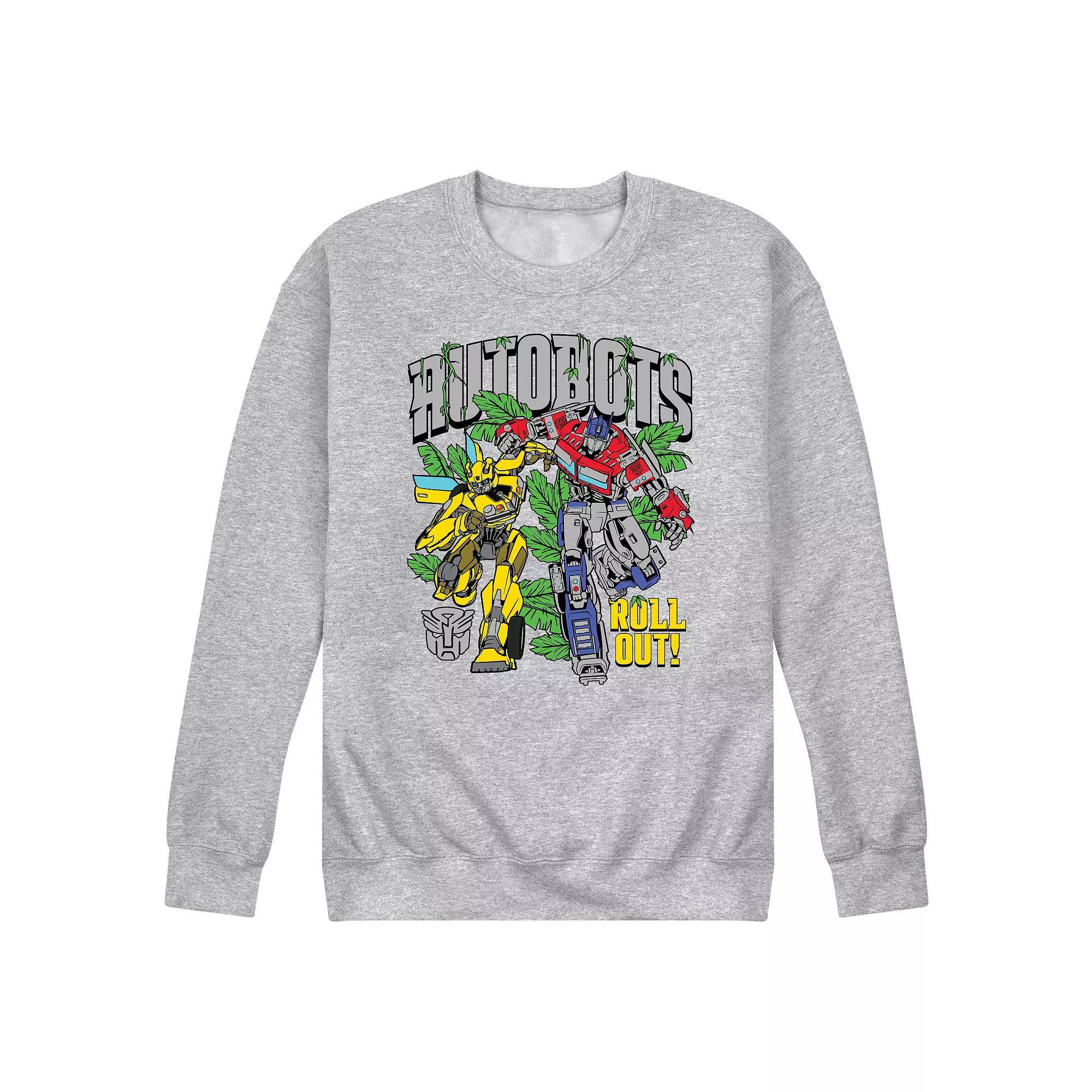 Men's Transformers Autobots Roll Out Fleece Sweatshirt, Size: Small, Gray Product Image