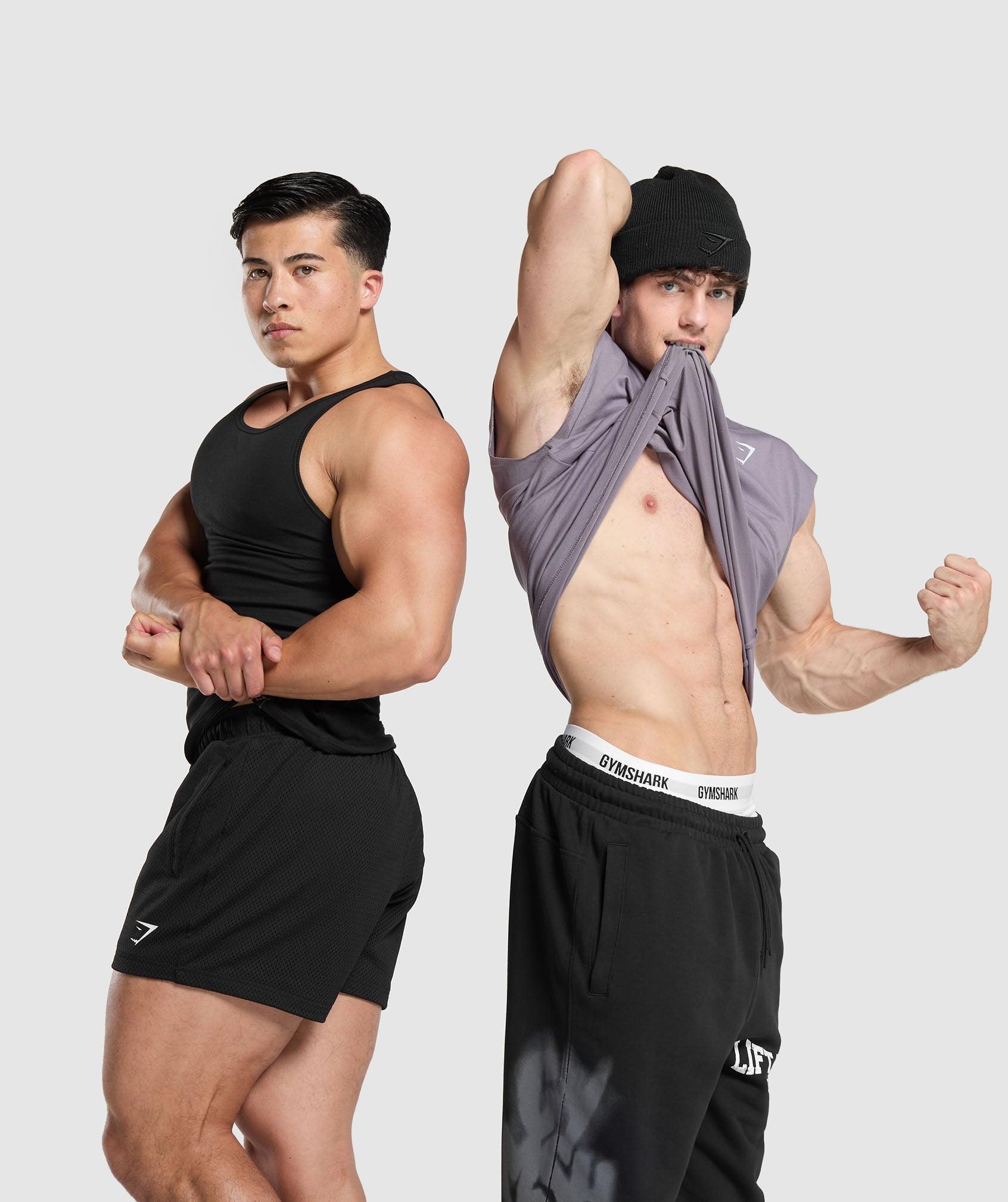 Gymshark Lifting Mesh 7" Shorts - Black Male Product Image