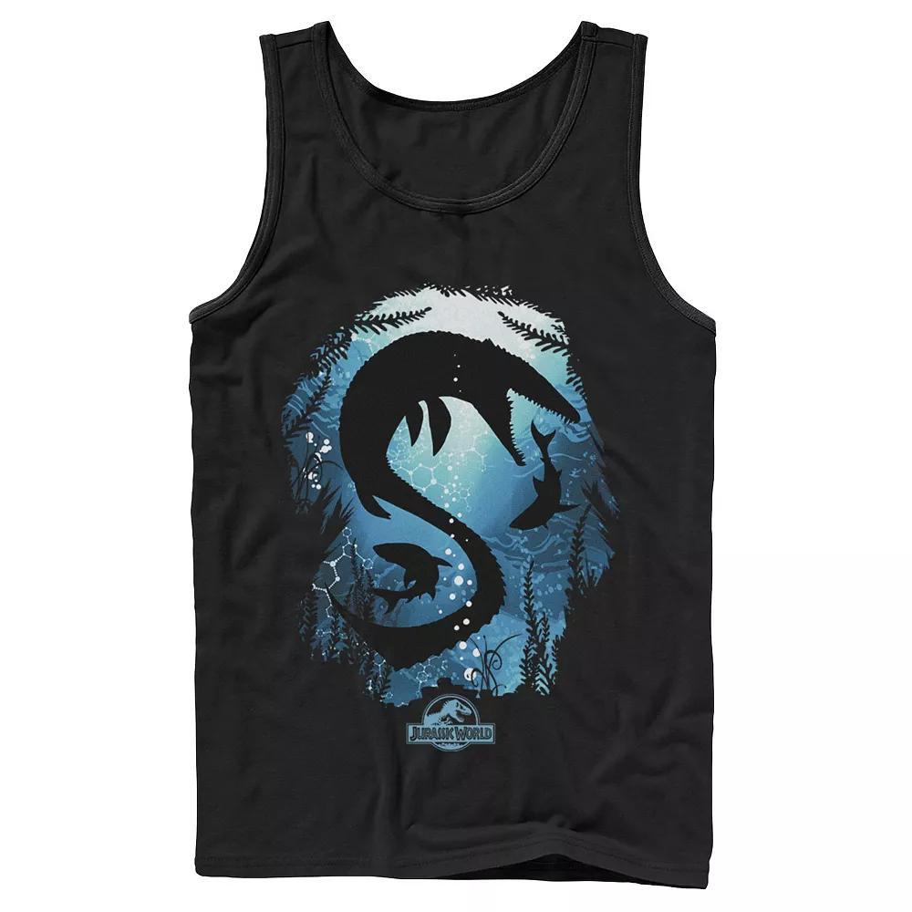 Men's Jurassic World Megalodon Silhouette Tank Top,  Product Image