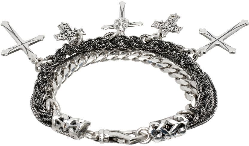 EMANUELE BICOCCHI Silver Cross Charm Bracelet Product Image