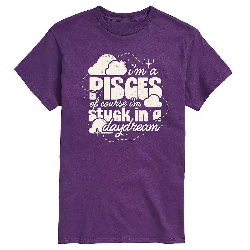 Men's I'm A Pisces Daydream Graphic Tee, Size: XXL, Purple Product Image