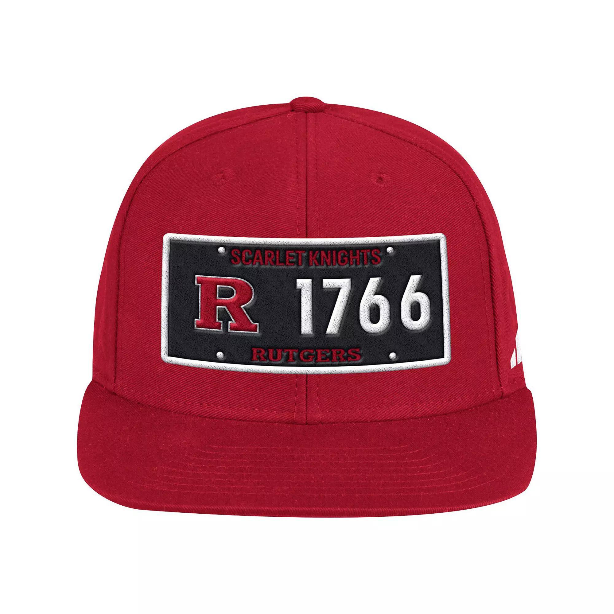Men's adidas Scarlet Rutgers Scarlet Knights Established Snapback Hat, Red Product Image