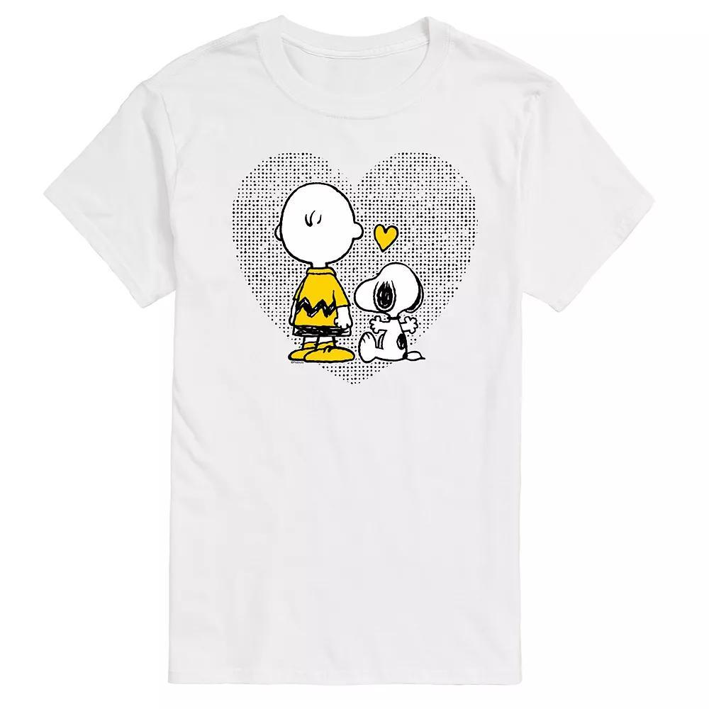 Men's Peanuts Charlie Snoopy Heart Graphic Tee,  Product Image