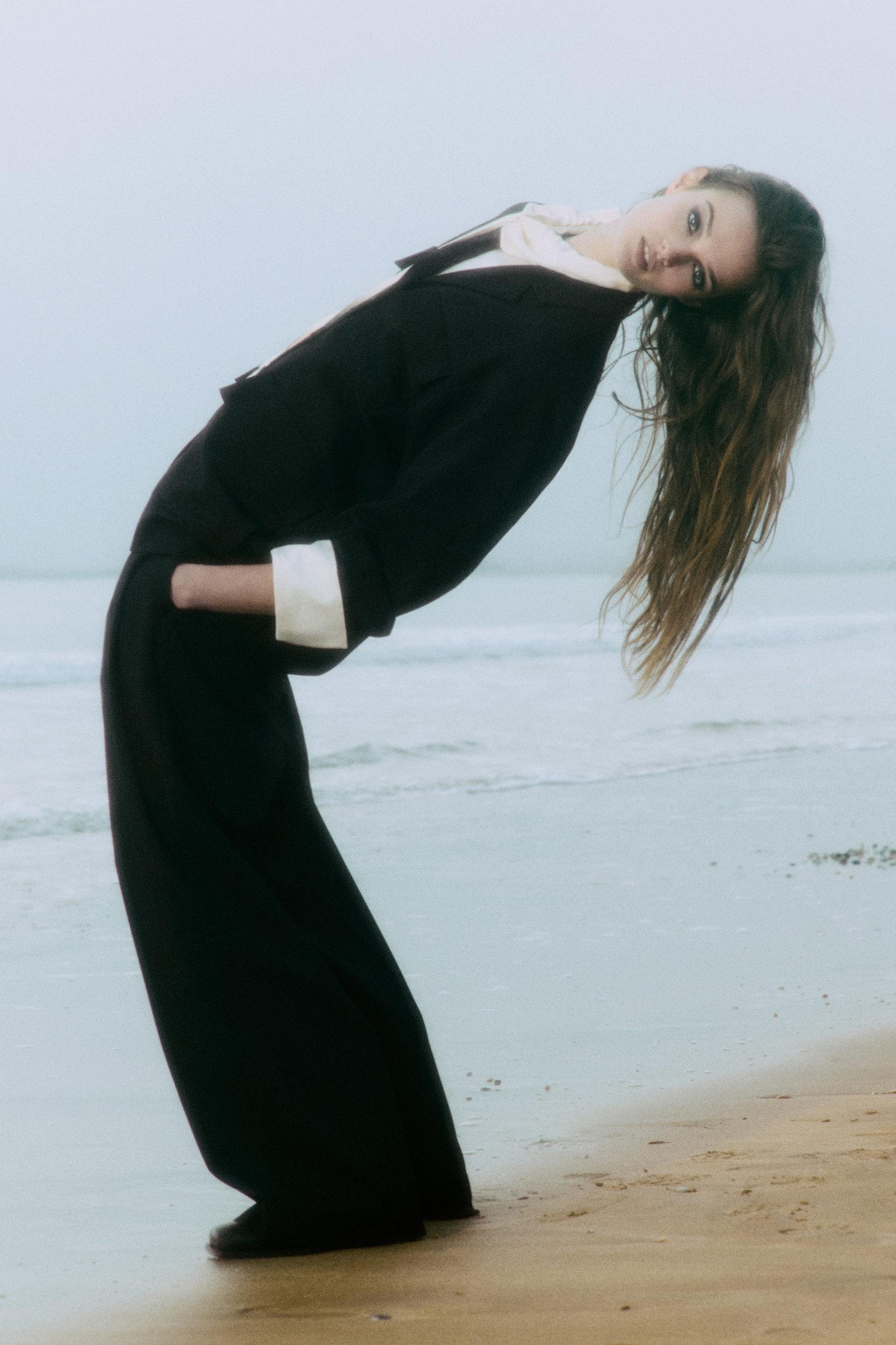 RELAXED SINGLE-BREASTED UTILITY BLAZER Product Image