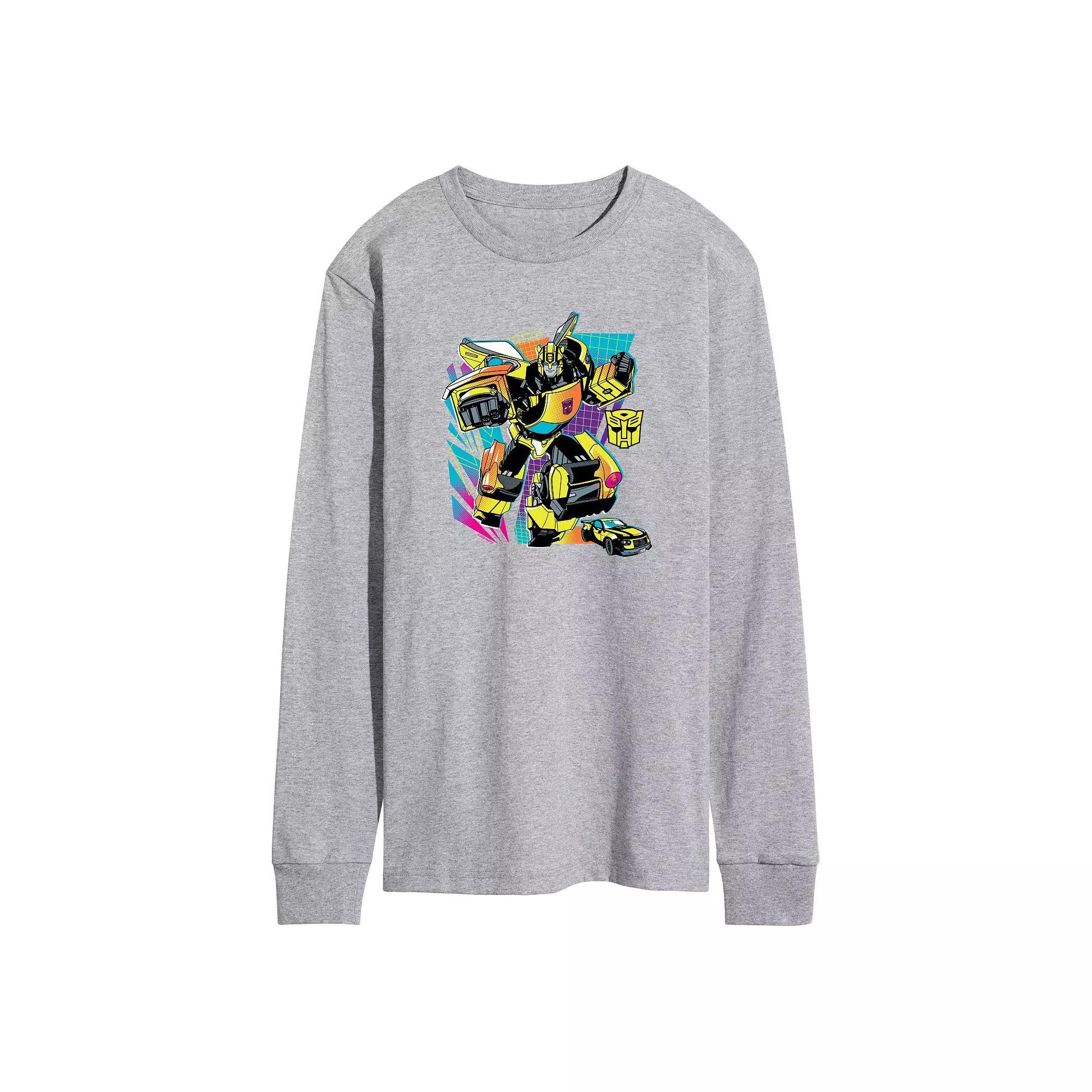 Men's Transformers Bumblebee Long Sleeve Graphic Tee, Size: XXL, Grey Gray Product Image