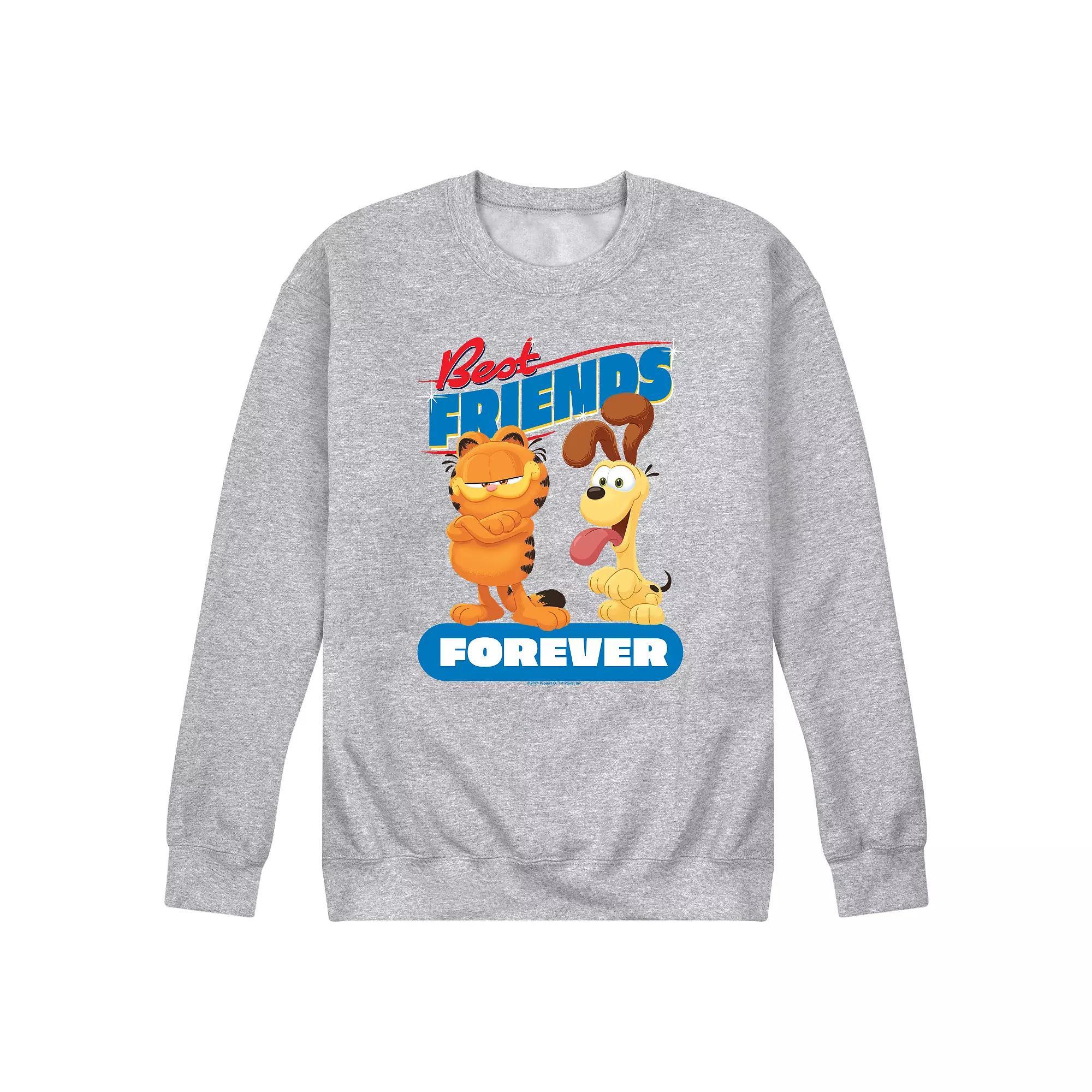 Men's Garfield The Movie Best Friends Forever Fleece Sweatshirt,  Product Image