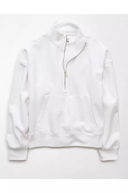 AE Everyday Luxe Quarter-Zip Sweatshirt Womens Product Image