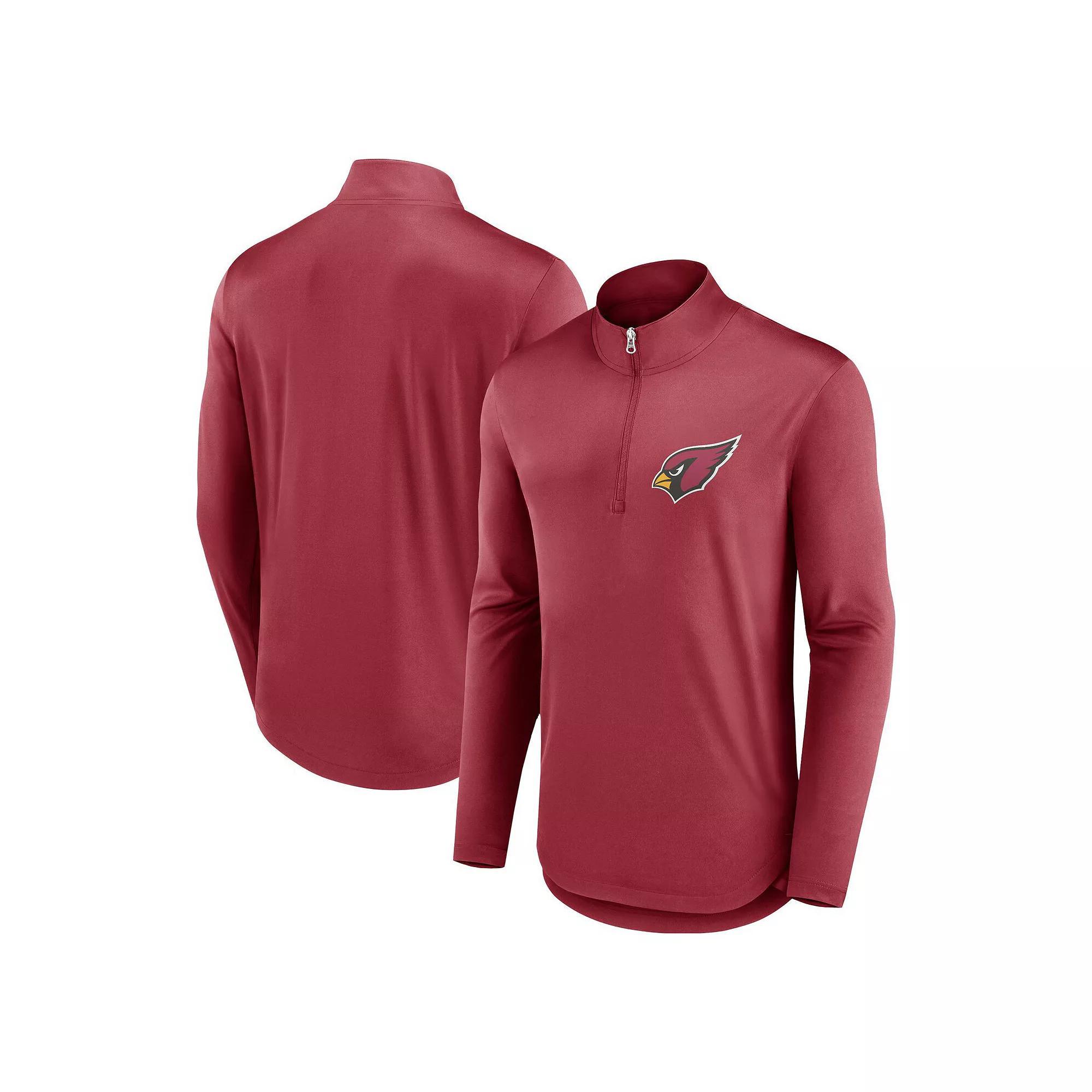 Men's Fanatics Branded Cardinal Arizona Cardinals Quarterback Quarter-Zip Top,  Product Image