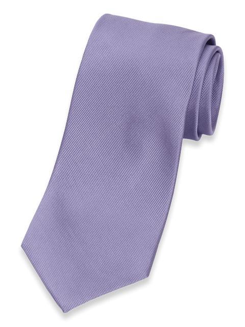 Solid Twill Woven Silk Tie - Lavender Product Image