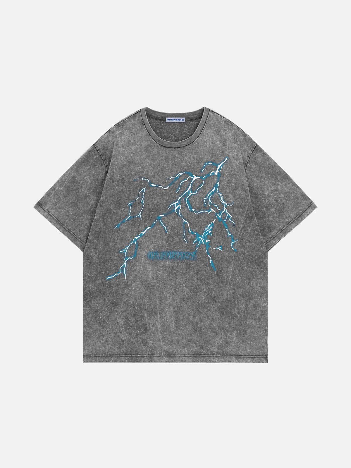 Aelfric Eden Washed Lightning Print Tee Product Image