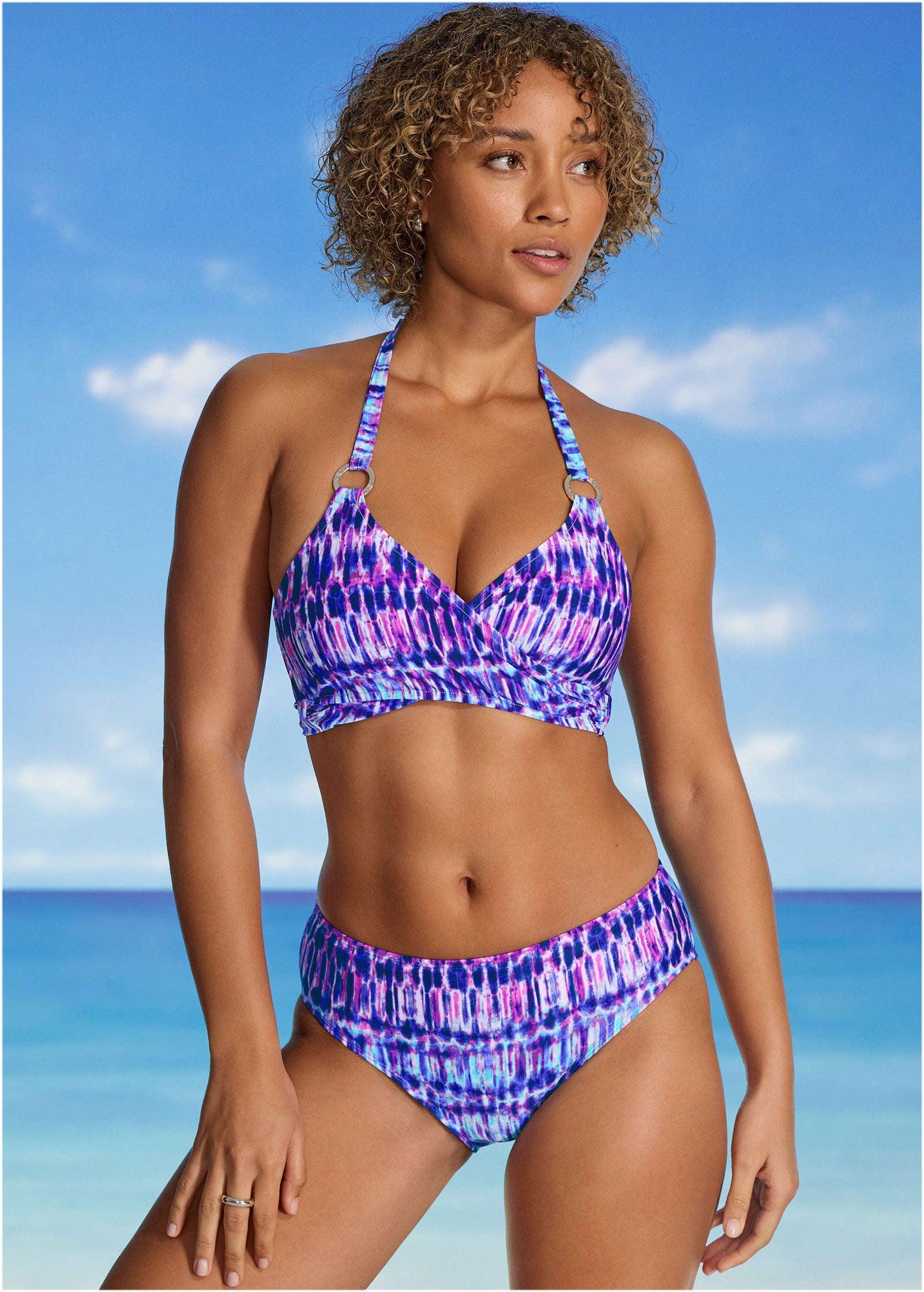 Maui Full Coverage Bottom - Blurred Leopard Stripe Product Image
