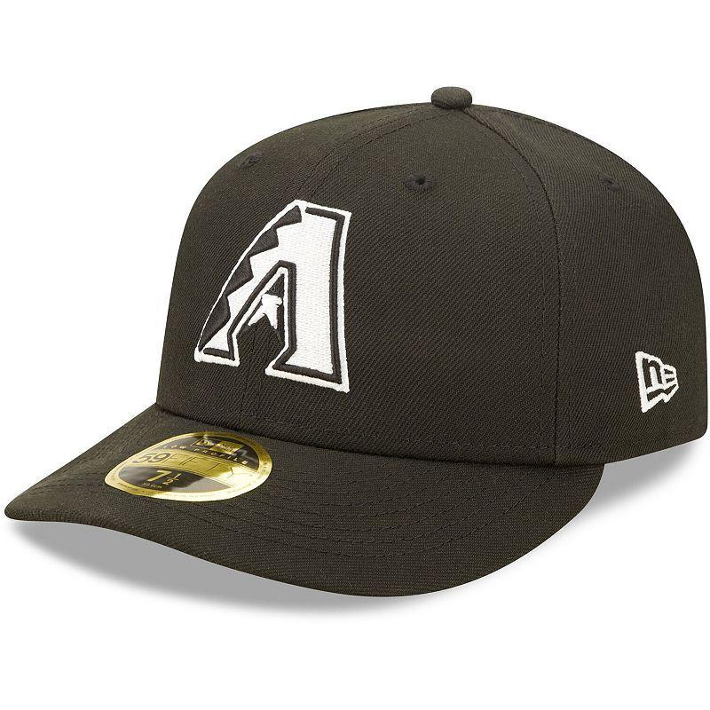 Mens New Era Arizona Diamondbacks Black and White Low Profile 59FIFTY Fitted Hat - Black Product Image