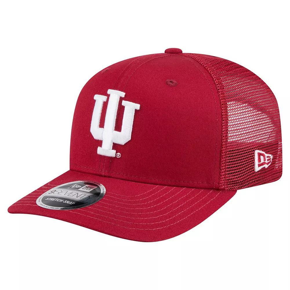 Mens New Era Crimson Indiana Hoosiers Primary 9SEVENTY Trucker Stretch-Snap Hat Product Image