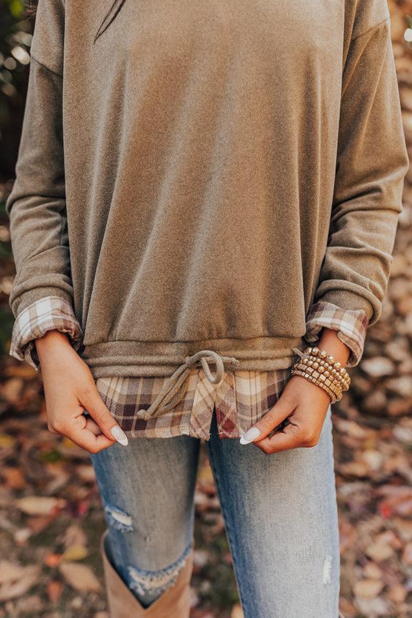 Autumn Color Sweater Top In Olive Product Image