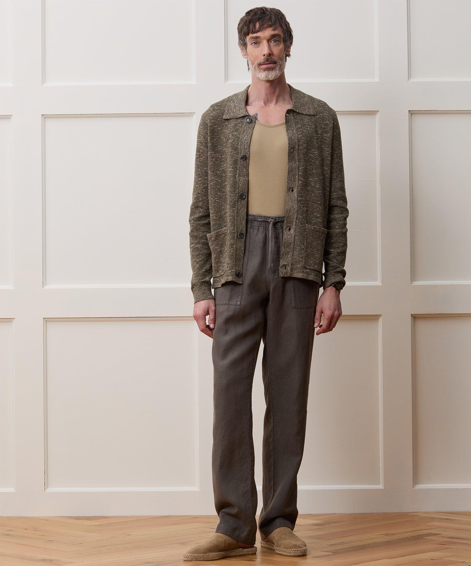 Straight Fit Linen Beach Pant Product Image