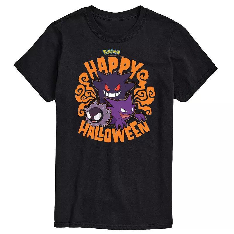 Big & Tall Pokemon Happy Halloween Tee, Men's, Size: Large Tall, Black Product Image