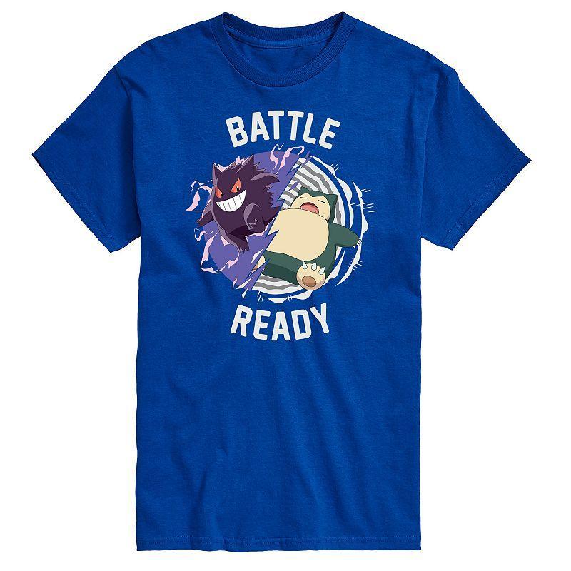 Men's Pokemon Gengar & Snorlax Battle Ready Graphic Tee, Size: XL, Blue Product Image