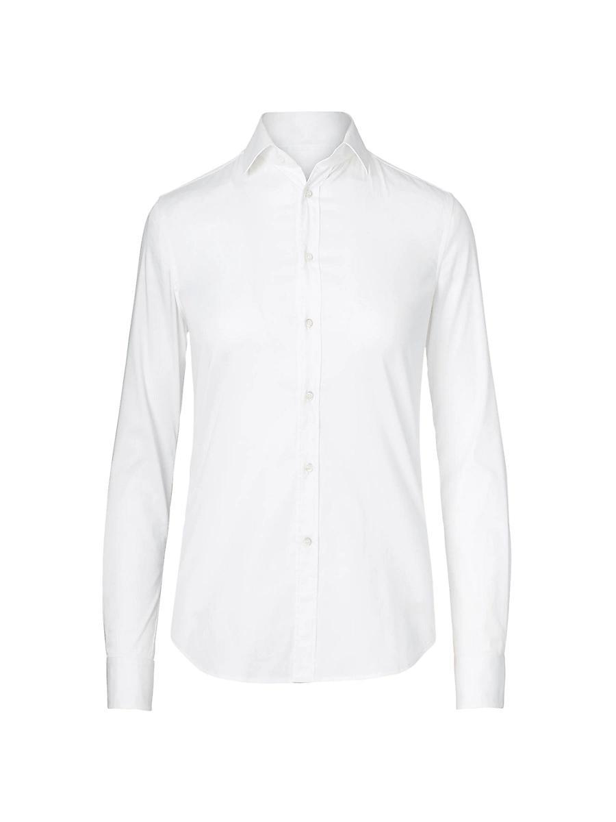 Womens Iconic Style Charmain Stretch Sateen Shirt Size 0 Product Image