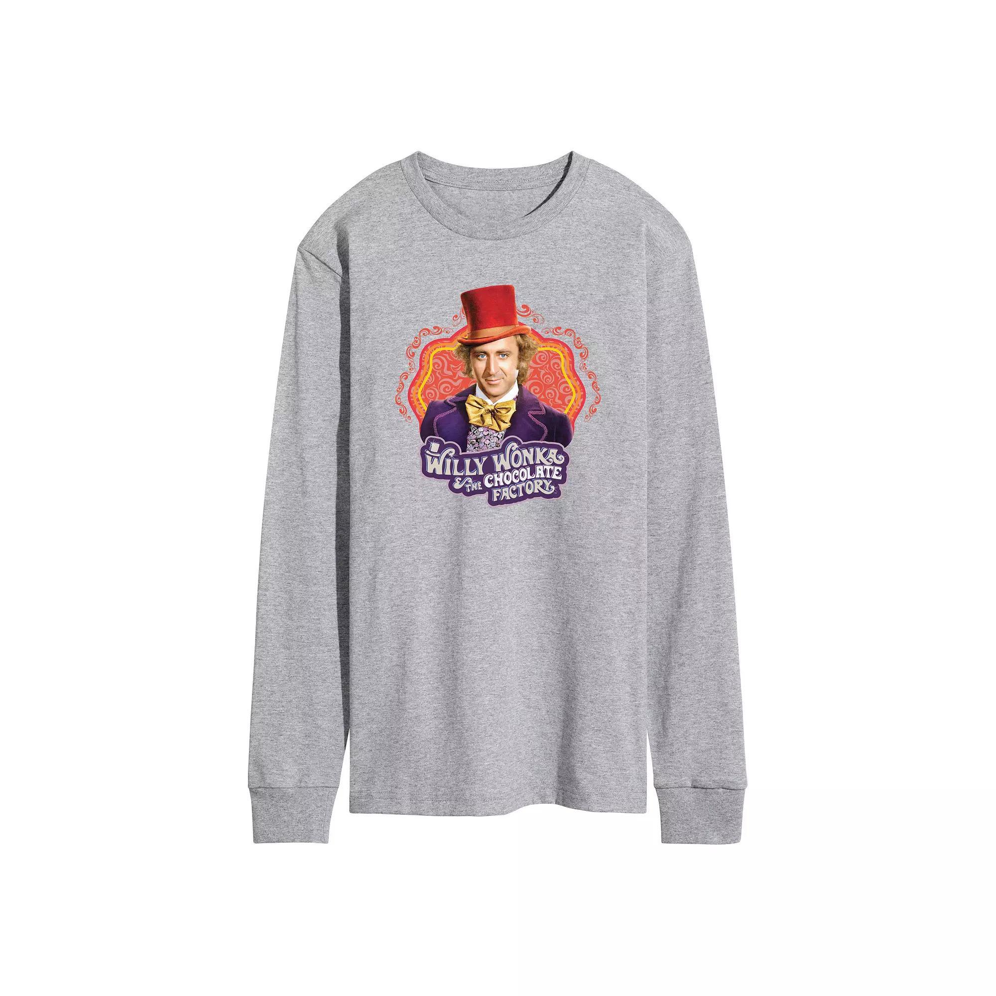 Men's Willy Wonka Long Sleeve Graphic Tee,  Product Image