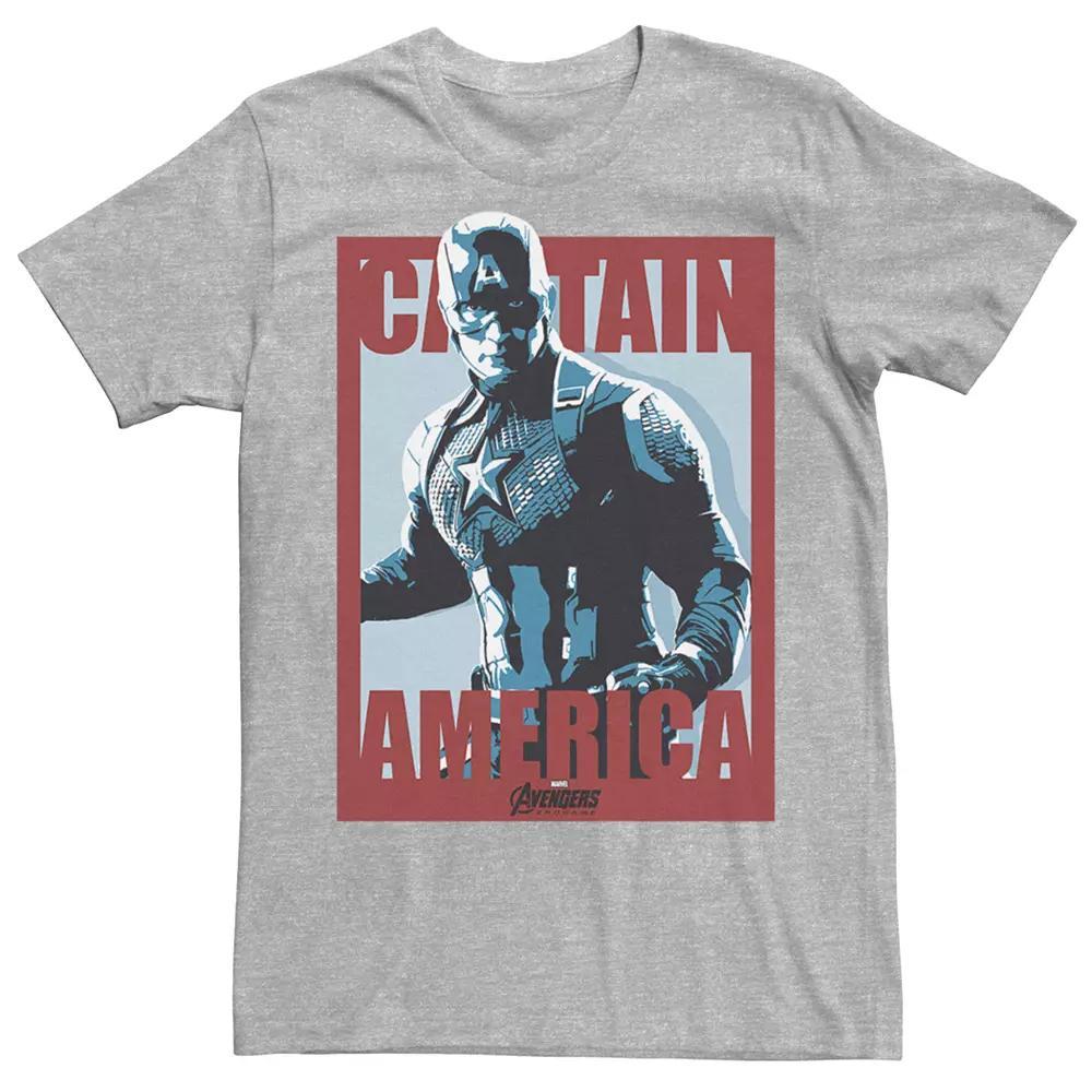 Men's Marvel Avengers Endgame Captain America Tee, Size: XXL, Athletic Grey Product Image