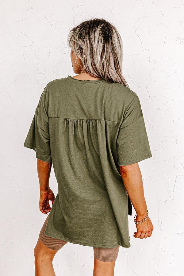 Chic And Sincere Shift Tee In Olive Product Image