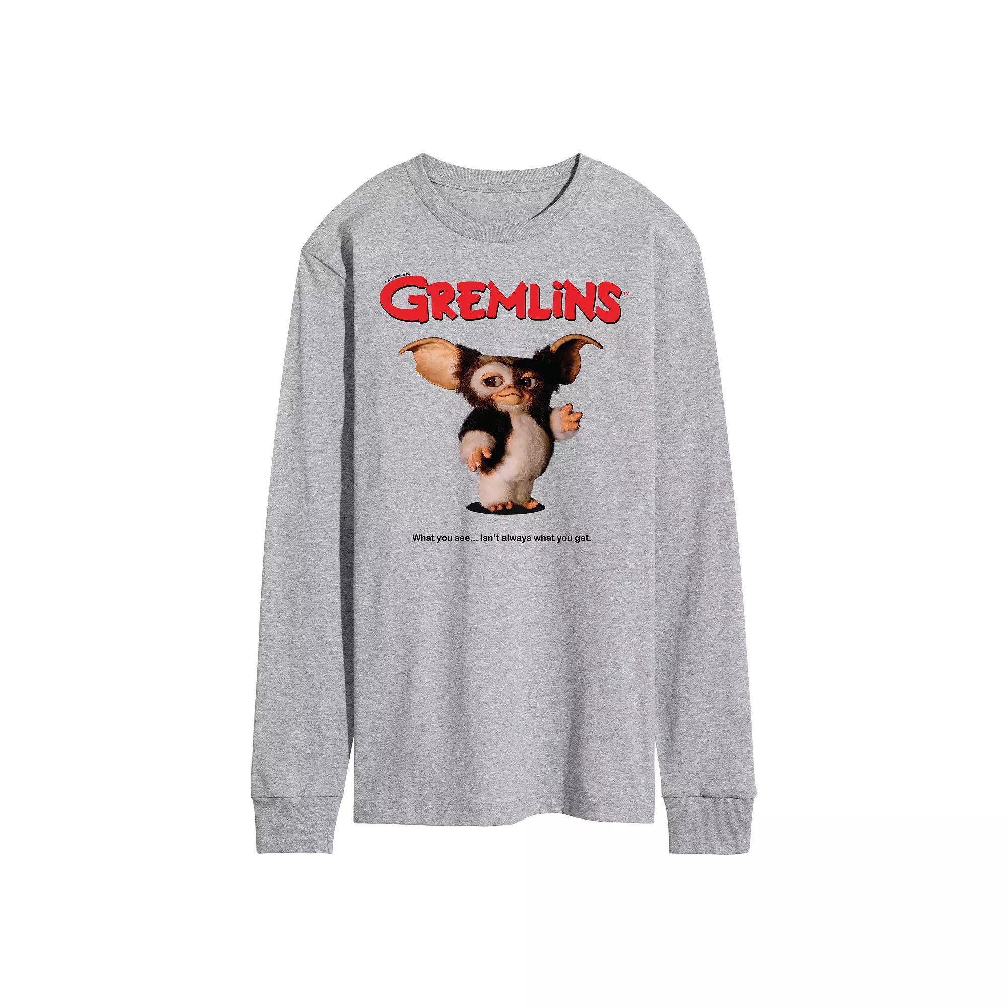 Men's Gremlins Movie Poster Long Sleeve Graphic Tee,  Product Image