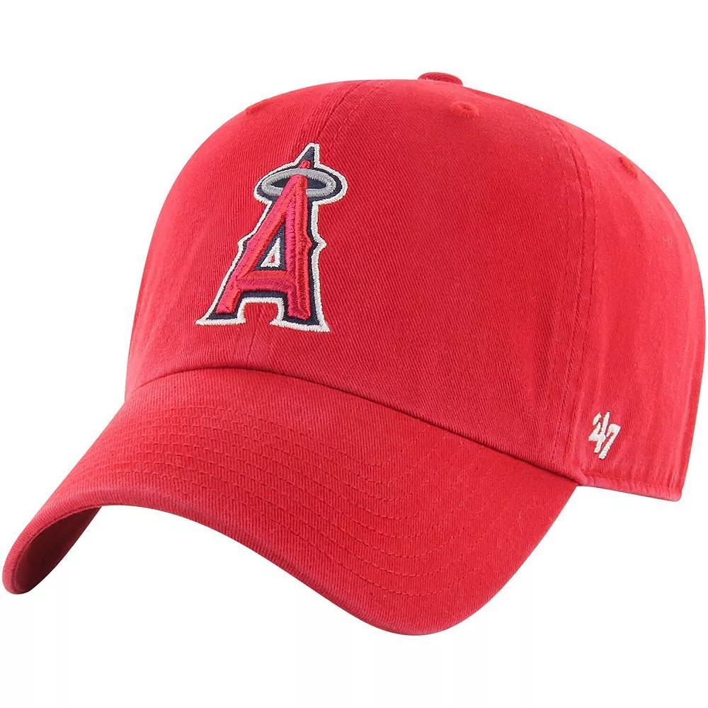 Men's '47 Red Los Angeles Angels Clean Up Adjustable Hat Product Image