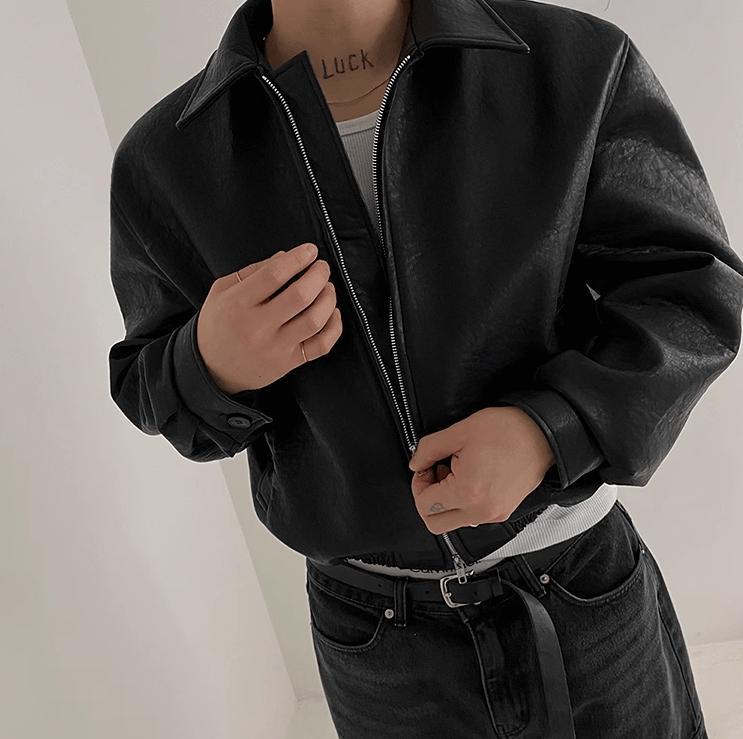 RT No. 11186 ZIP-UP LEATHER JK Product Image