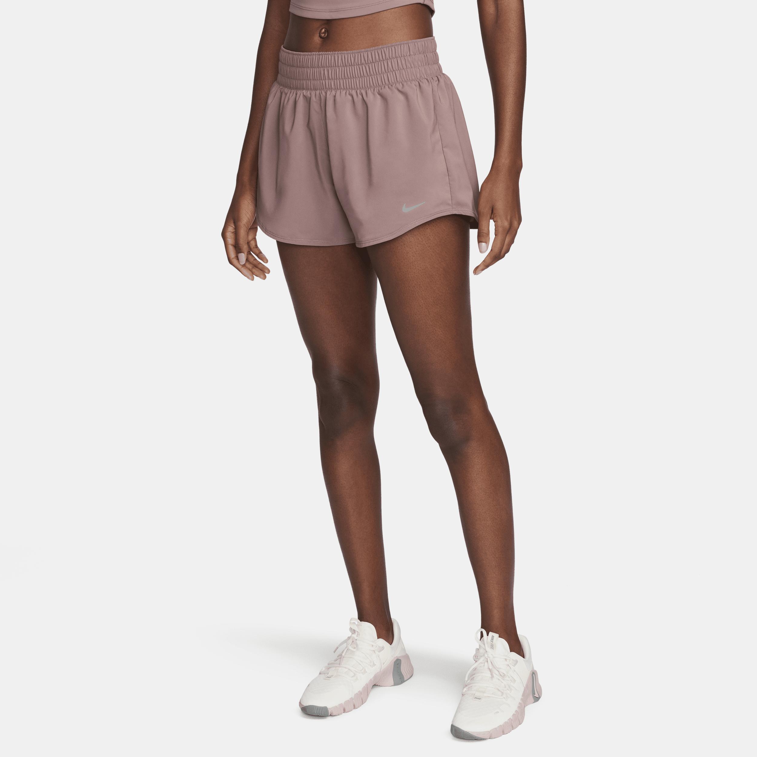 Nike Women's One Dri-FIT Mid-Rise 3" Brief-Lined Shorts Product Image