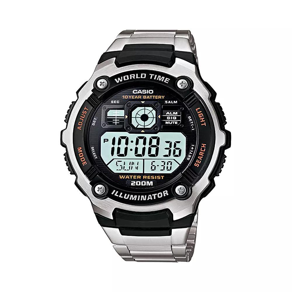 Casio Men's Illuminator Stainless Steel Digital Chronograph Watch - AE2000WD-1AV, Multicolor Product Image