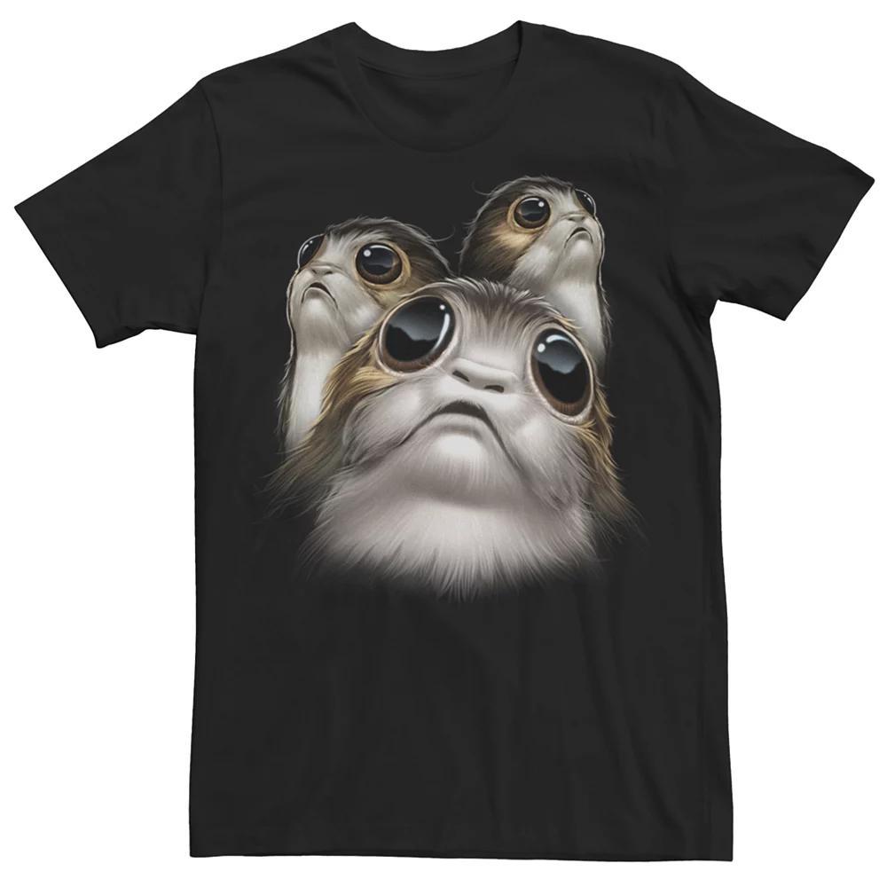 Men's Mens Star Wars Big Face Porgs Tee,  Product Image