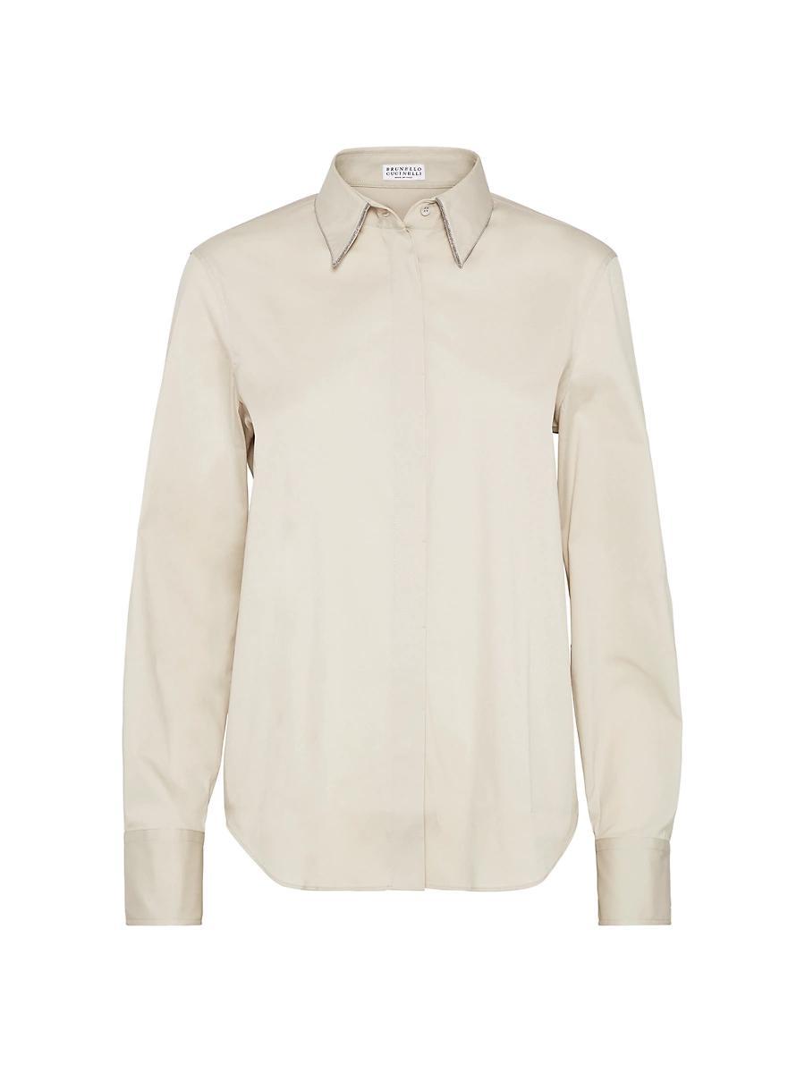 Womens Stretch Cotton Poplin Shirt Product Image